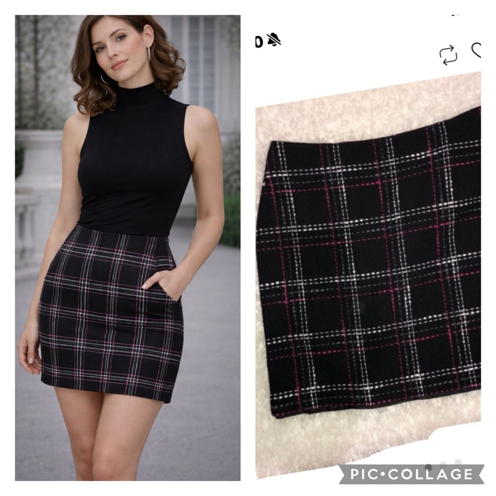 Cotton blend fully lined skirt